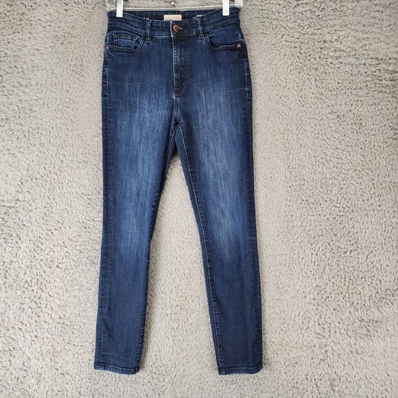 DL 1961 Jeans Womens 27 Dark Wash Stretch Mid Rise Farrow Ankle Skinny - Picture 1 of 16